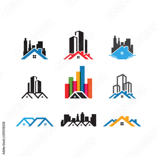 Real estate graphic design template vector isolated