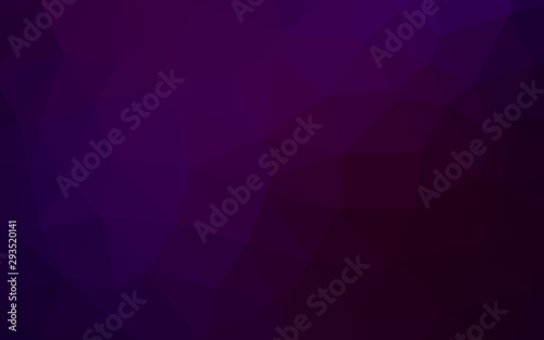 Dark Purple vector shining triangular pattern. Colorful illustration in Origami style with gradient. Elegant pattern for a brand book.