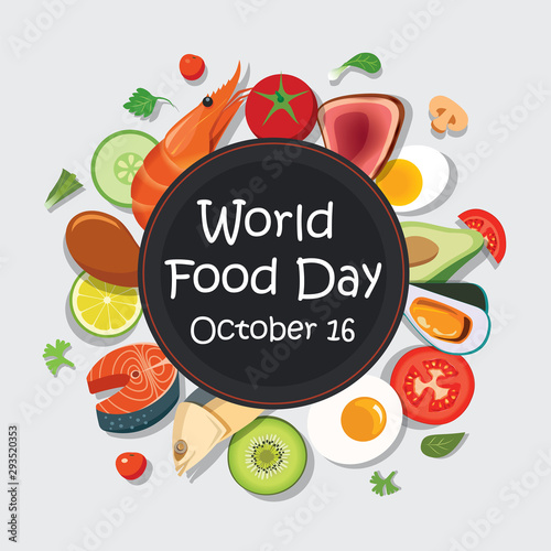 World food day poster template and background.