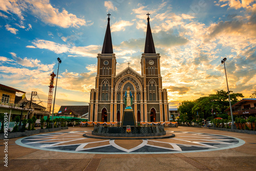 One of famous landmark in Chanthaburi is catholic church that is very old building and beautiful.The Roman Catholic Church Chanthaburi province,Thailand.