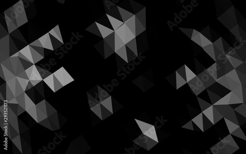 Dark Silver, Gray vector polygon abstract layout. A vague abstract illustration with gradient. New texture for your design.