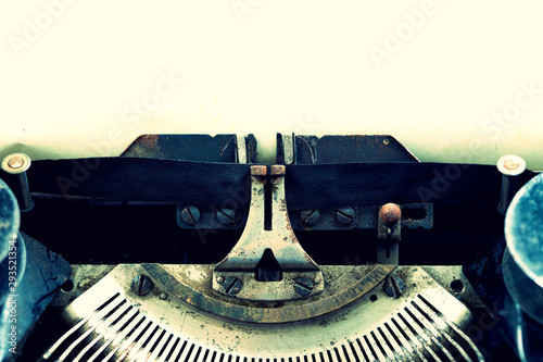 Close up of vintage retro styled typewriter.