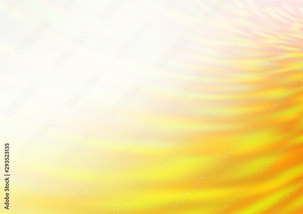 Light Yellow, Orange vector blur pattern. Colorful illustration in abstract style with gradient. The background for your creative designs.