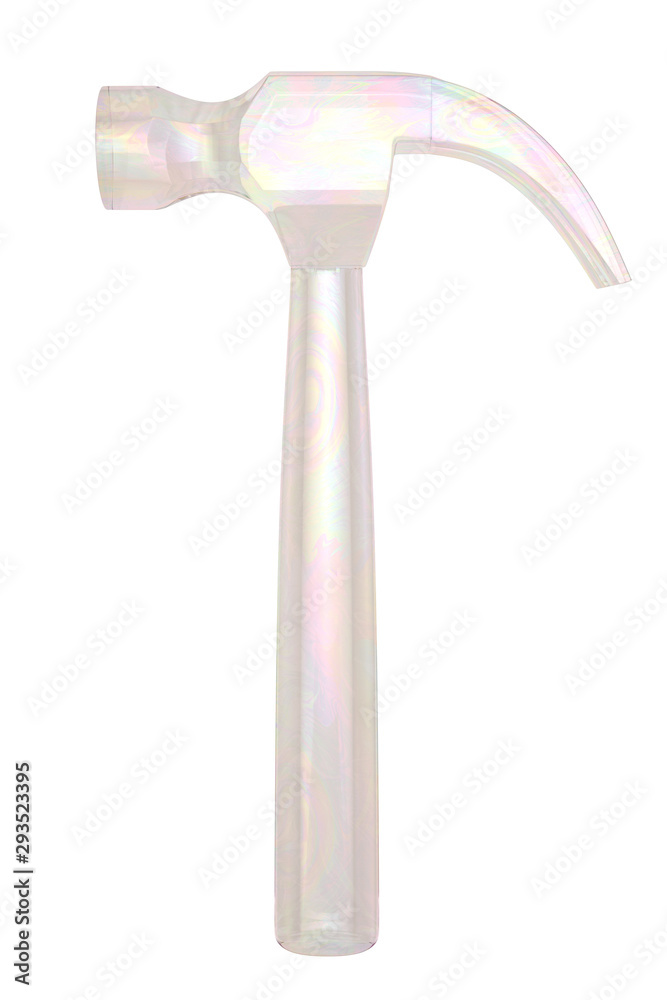 Colorful bubble hammer Isolated on white background. 3d illustration Colorful bubble hammer Isolated on white background. 3d illustration