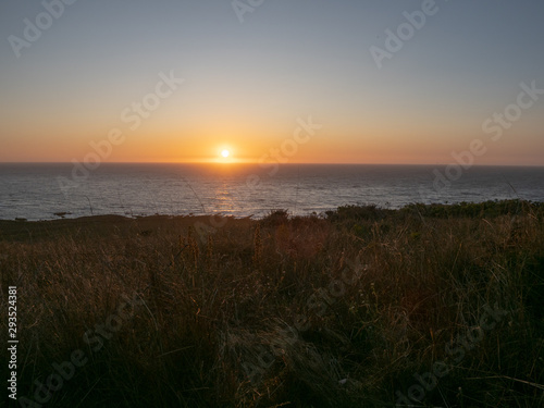 Sunset over ocean Montana de Oro State Park  Los Osos  California  USA