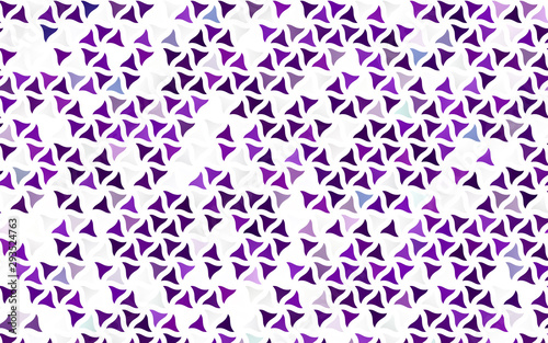 Light Purple vector seamless backdrop with lines, triangles. Beautiful illustration with triangles in nature style. Pattern for design of fabric, wallpapers.