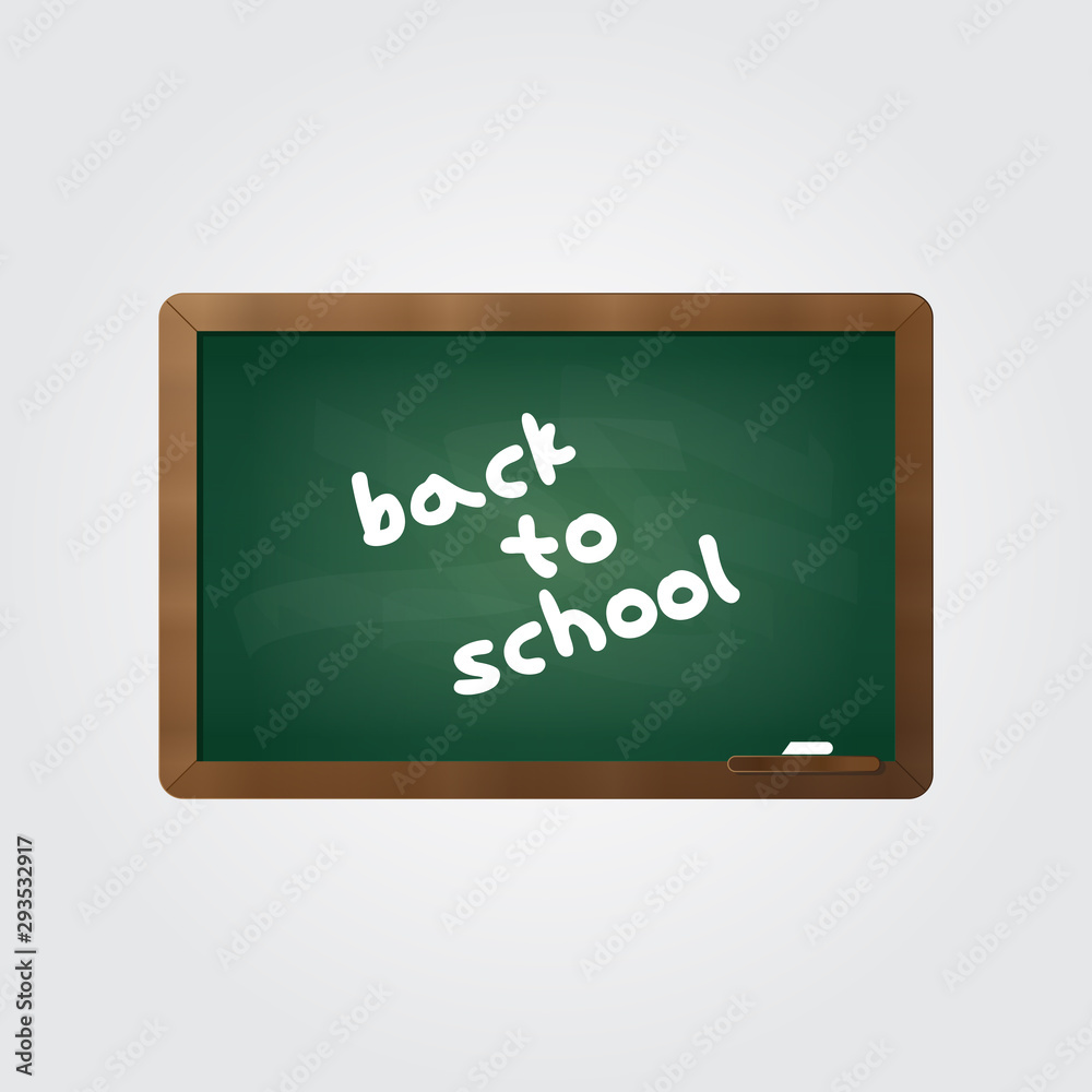 Fototapeta premium School blackboard and chalk vector draw