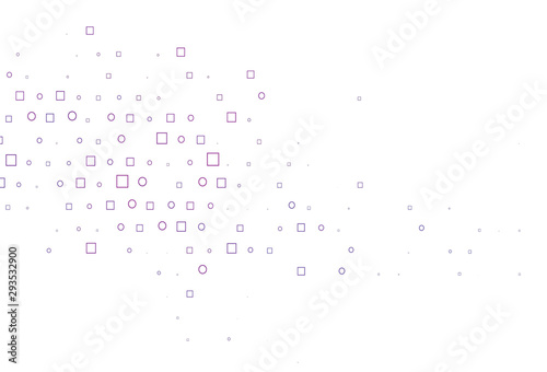 Light Purple vector cover with circles, cubes.