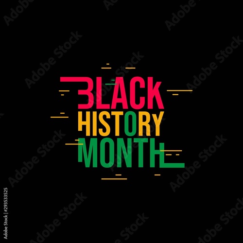 Black History Month vector template. Design for banner, greeting cards or print.