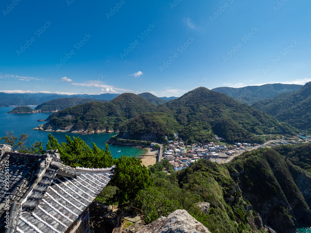 Naklejka premium 西伊豆松崎町の雲見海岸 日本 ９月下旬