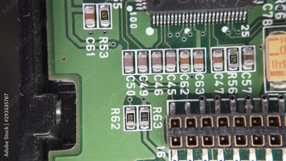 PCB Closeup Electronic Components Surface Mount SMD SMT PCB Closeup Electronic Components Surface Mount SMD SMT