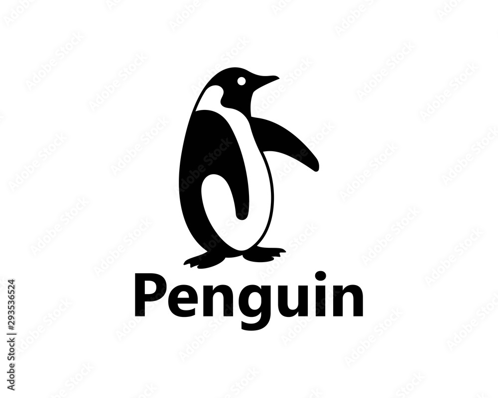 Obraz premium Penguin Logo Template vector icon illustration design