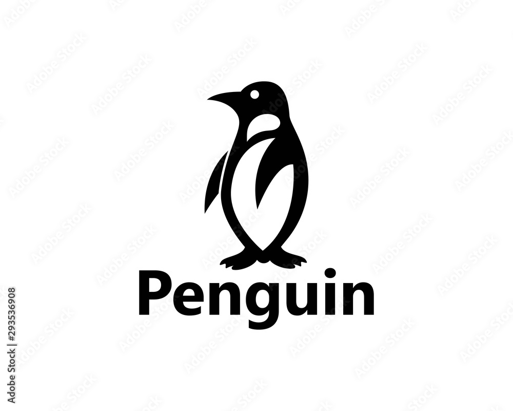 Obraz premium Penguin Logo Template vector icon illustration design