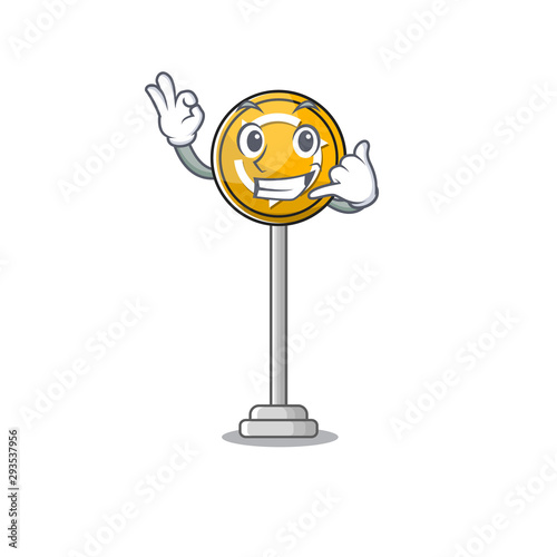 Call me miniature roundabout ahead the mascot shape