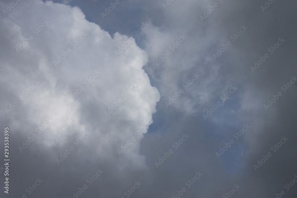 Cloudy cloud in the shape of a human face