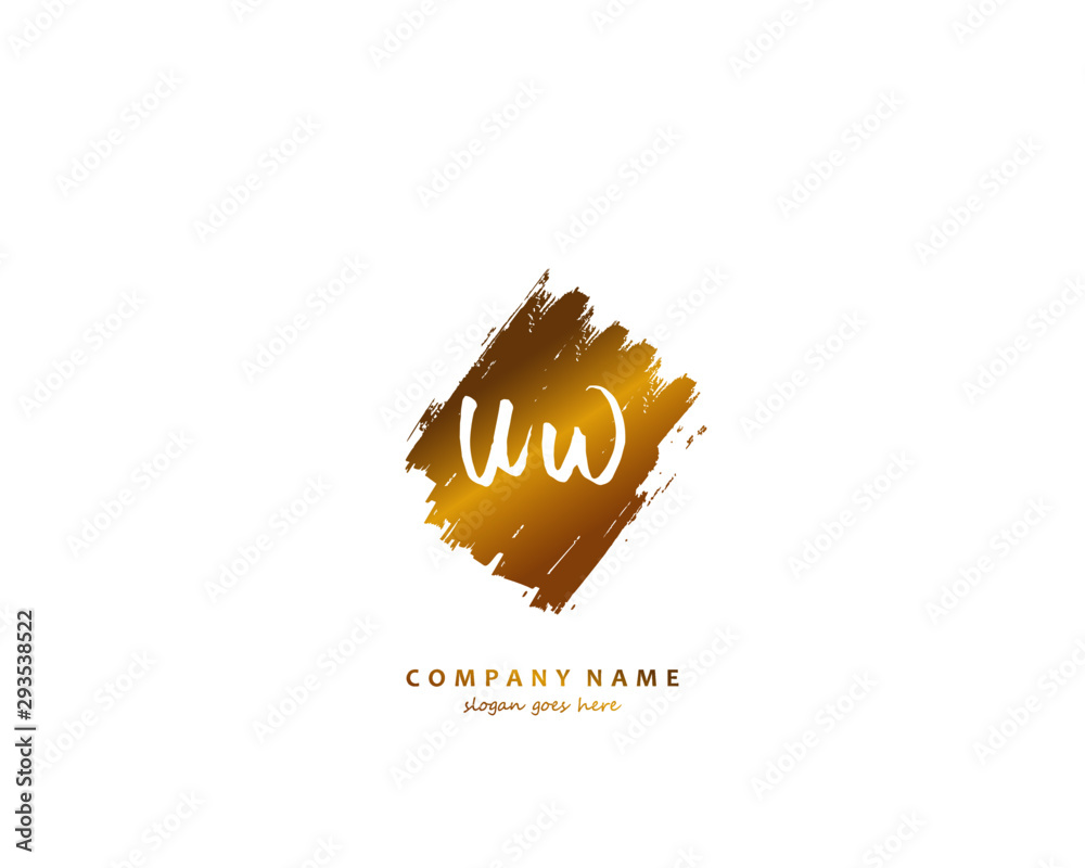 UW Initial handwriting logo vector UW Initial handwriting logo vector