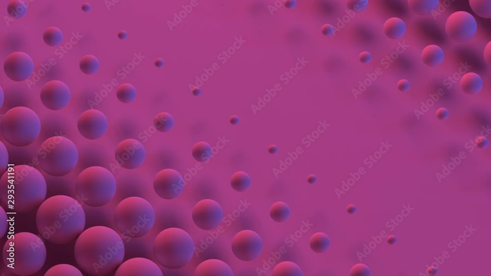 Layered abstract futuristic pink blue ball shape moving like waves 3D motion design animation