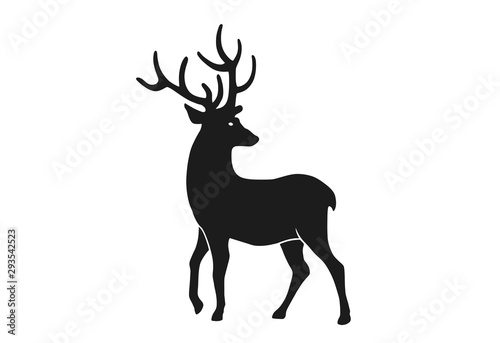 deer silhouette. Christmas design element. Christmas symbol © Назарій