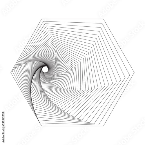 hexagonal vortex symbol graphic