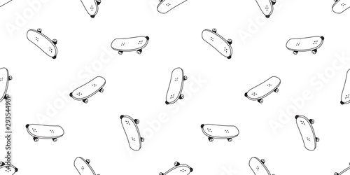 skateboard seamless pattern skating vector extreme sport cartoon scarf isolated repeat wallpaper tile background illustration gift wrap paper design