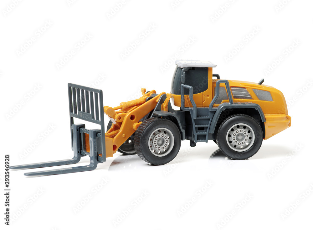 Forklift wire model on white background