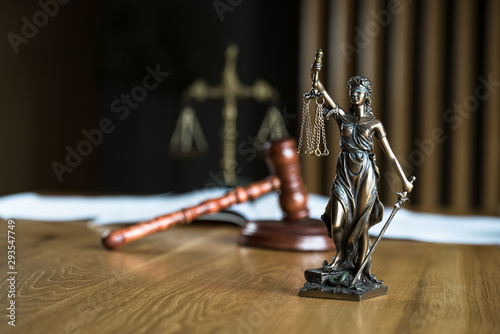 Law and Justice Concept Image, Wooden strips background