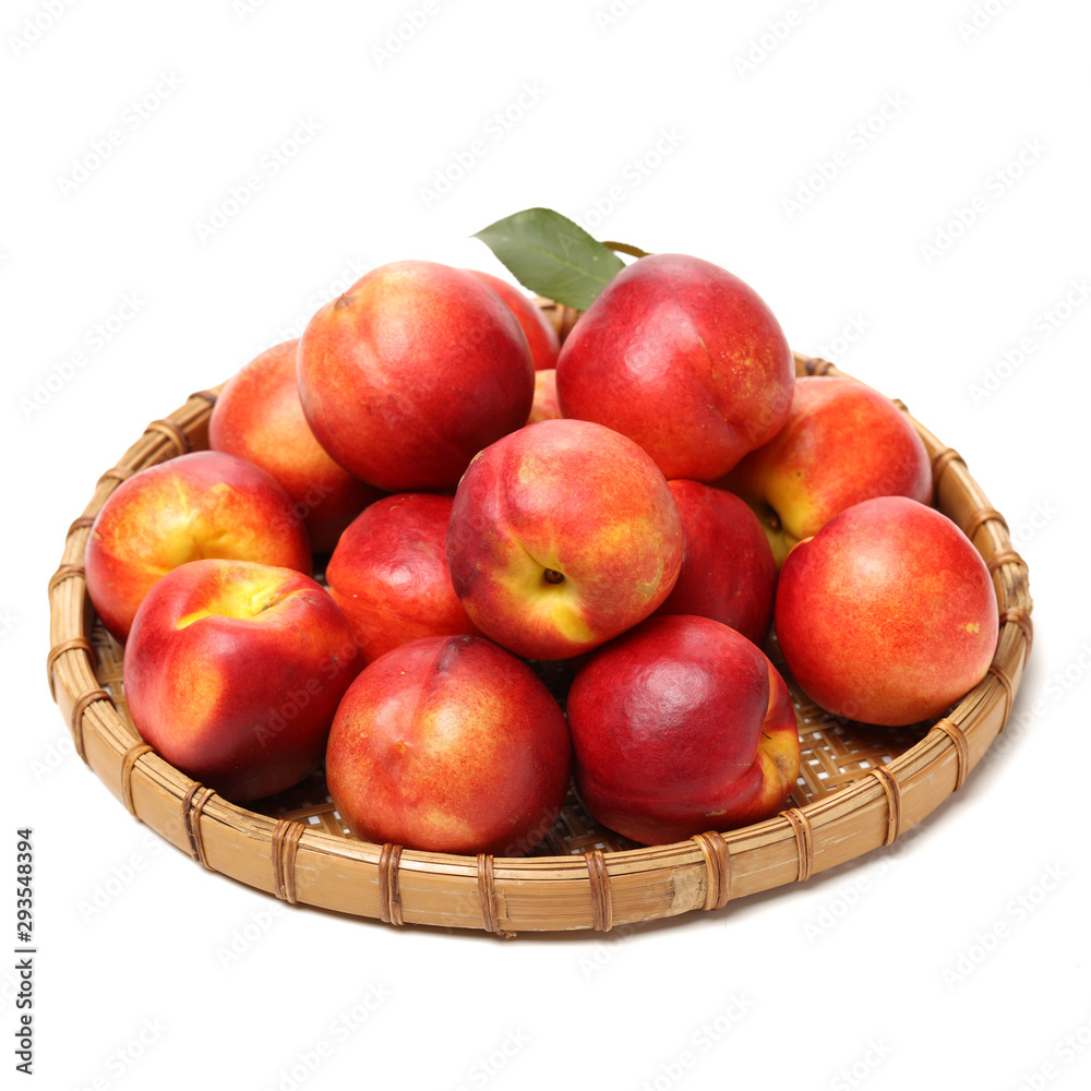 nectarine on a white background nectarine on a white background