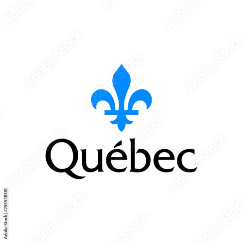 Vector Quebec Fleur de lis icon sign logo