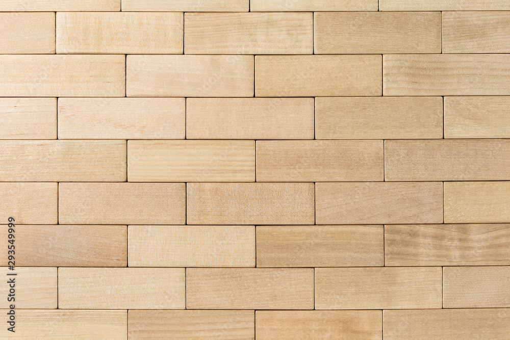 Obraz premium Wooden brick wall texture background