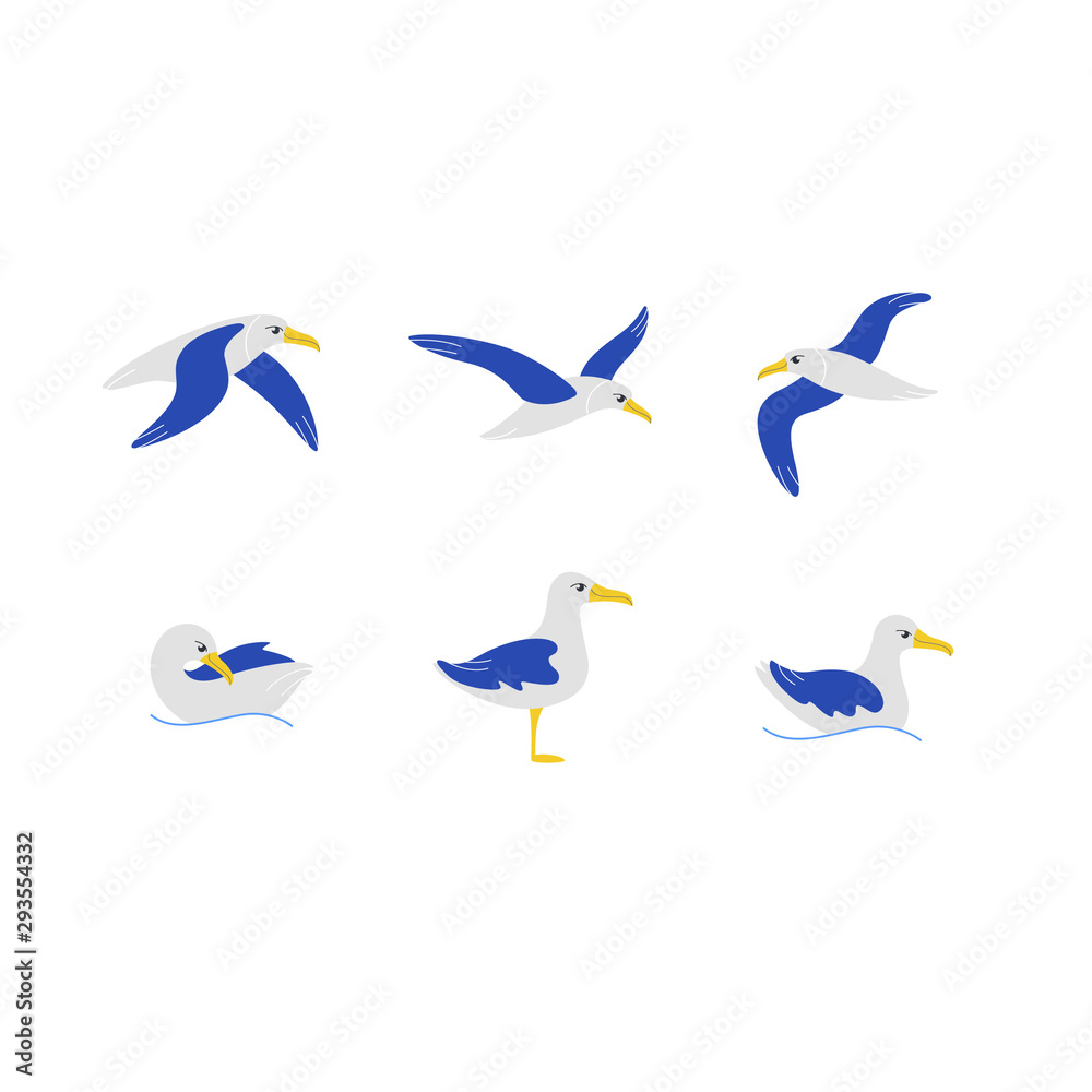 Cartoon albatross sketch line icon. Good animals icons set. Childish vector print for nursery, kids apparel, poster, postcard, pattern. Cartoon albatross sketch line icon. Good animals icons set. Childish vector print for nursery, kids apparel, poster, postcard, pattern.