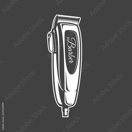 Clipper isolated on black background