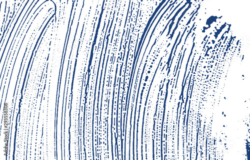 Grunge texture. Distress indigo rough trace. Ecsta