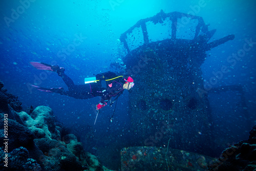 Divers and Marine shipwreck