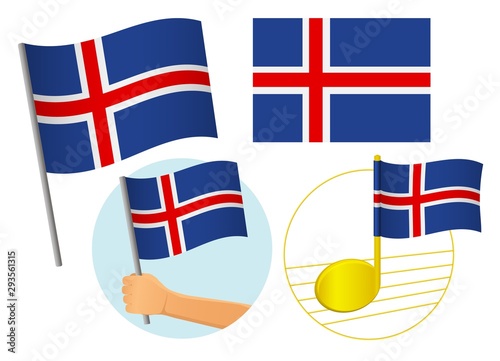 Iceland flag icon set