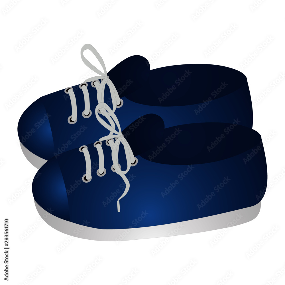 Blue Suede Shoes - Cartoon Vector Image Stock Vector | Adobe Stock