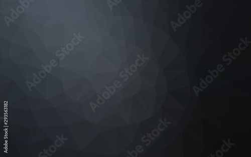 Dark Black vector abstract polygonal cover. Triangular geometric sample with gradient. Brand new design for your business.