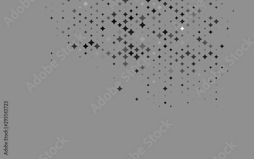 Light Silver, Gray vector background with colored stars. Modern geometrical abstract illustration with stars. The pattern can be used for new year ad, booklets.