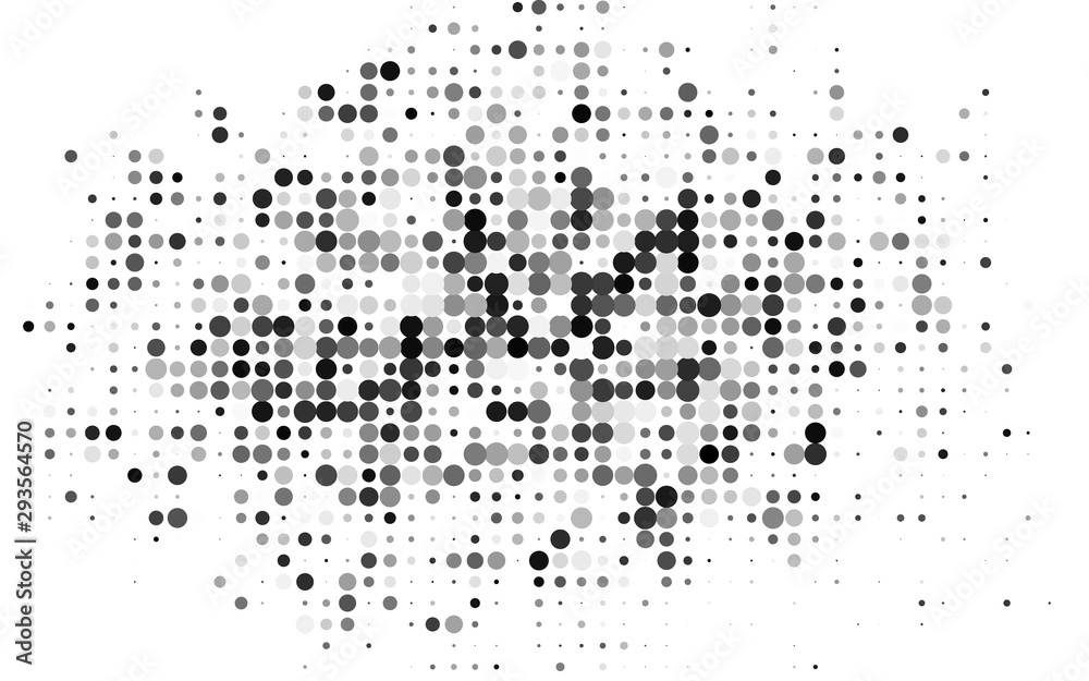 Obraz premium Dark Silver, Gray vector template with circles. Illustration with set of shining colorful abstract circles. Pattern of water, rain drops.