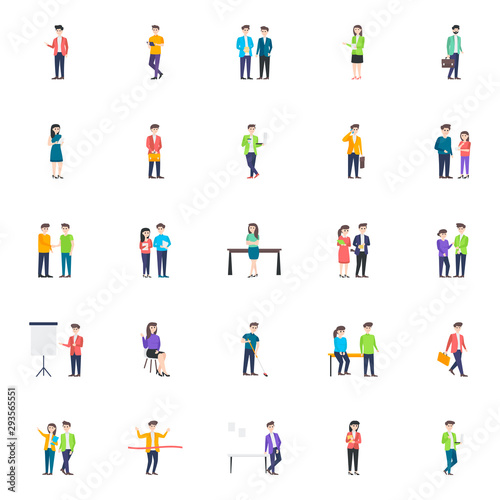 Office Worker Flat Vector Characters