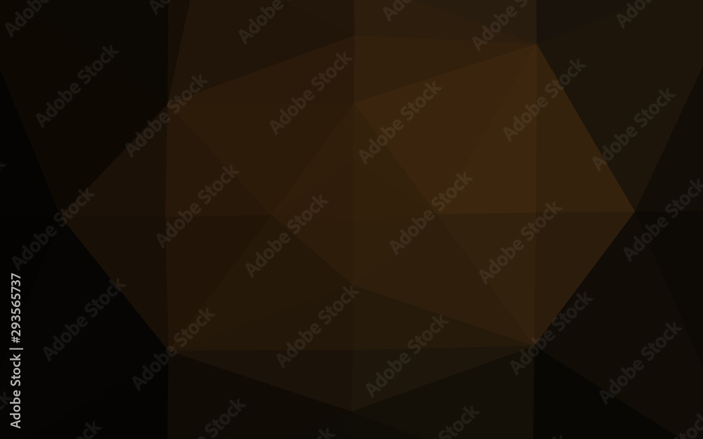 Dark Black vector polygonal pattern. Modern geometrical abstract illustration with gradient. The best triangular design for your business.