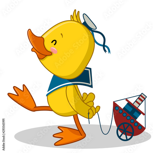 duck sailor with a steamer