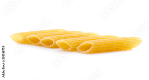 heap of pasta on white background photo