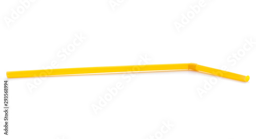 colorful plastic drinking straws isolated over the white background © Poramet