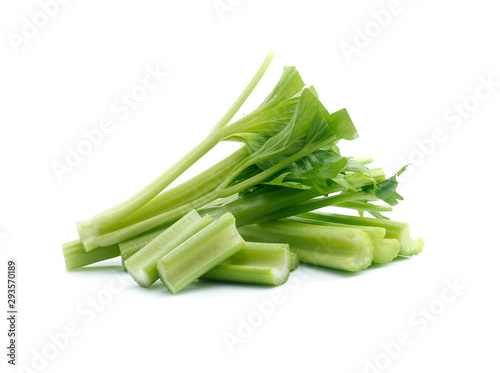 fresh celery isolated on white background