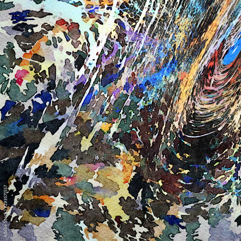 Fototapeta premium Abstraction for wall poster print decor. Can be framed as art. Unusual template background for creative covers, cards, web banners and invitation design. Stock. Abstract hand drawn texture. Oil paint.
