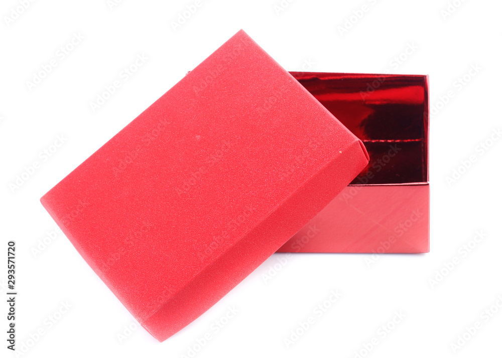 red gift box isolated on white red gift box isolated on white