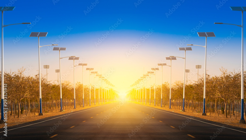 Solar street on sale light post