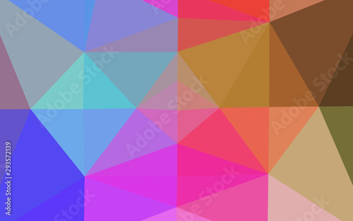 Light Multicolor  Rainbow vector triangle mosaic texture. A vague abstract illustration with gradient. New texture for your design.