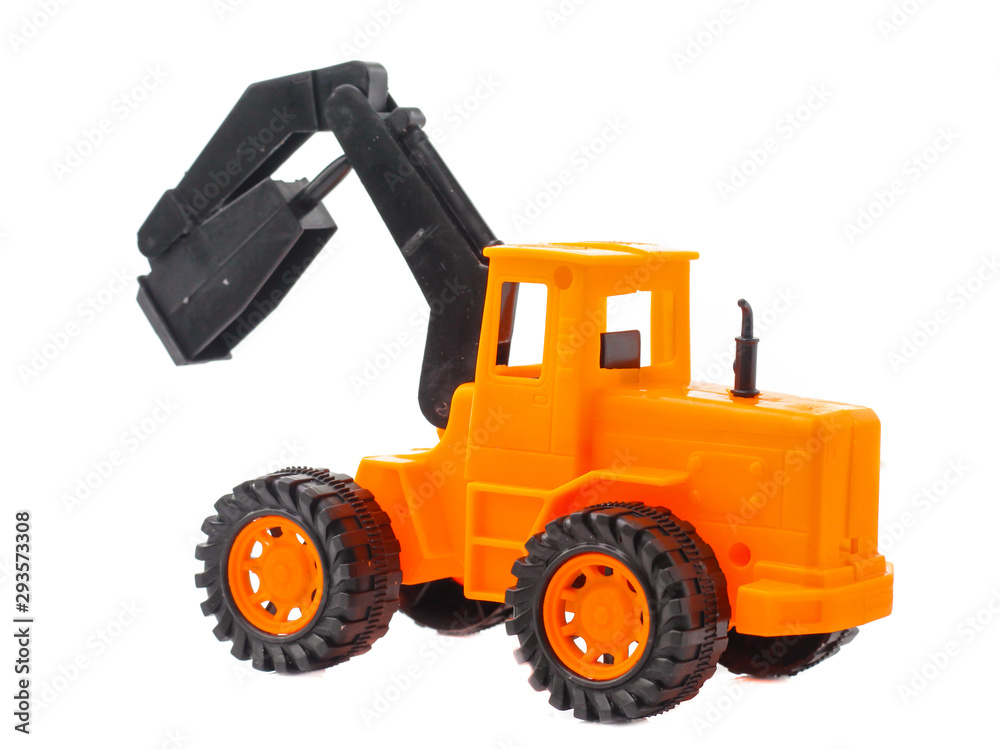 Fototapeta premium Toy car for Masonry drill on white background