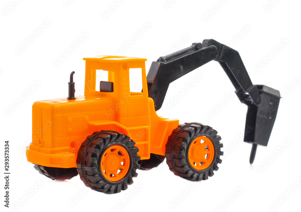 Toy car for Masonry drill on white background Toy car for Masonry drill on white background